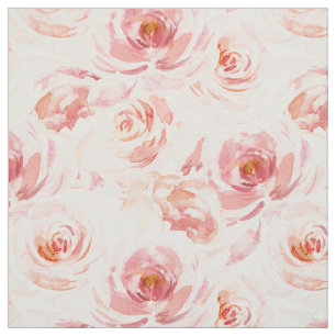 Aquarellblau Rosa Rose Stoff