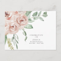 Aquarellblau - Rose zum Feiern des Lebens