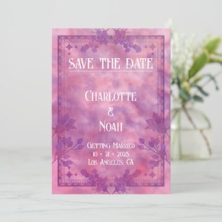Aquarellblau Save the Date Einladung