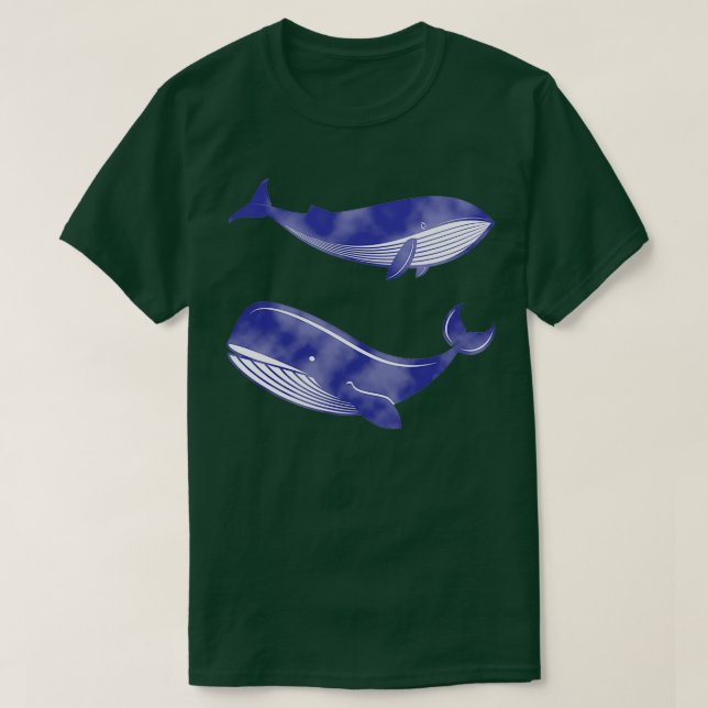 Aquarellblau T-Shirt (Design vorne)