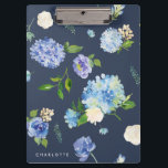 Aquarellblau und Lila Hydrangeas Personalisiert Klemmbrett<br><div class="desc">Eine feminine und elegante Zwischenablage mit blauen und lila Hydrangeas. Personalisieren Sie diese Zwischenablage,  indem Sie Ihre eigenen Daten hinzufügen.</div>