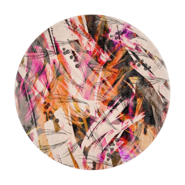 Aquarellblau, Vintager abstrakter Hintergrund. Schneidebrett (Vorderseite)