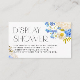 Aquarellblau-weiß-Hydrangea-Display-Dusche Begleitkarte