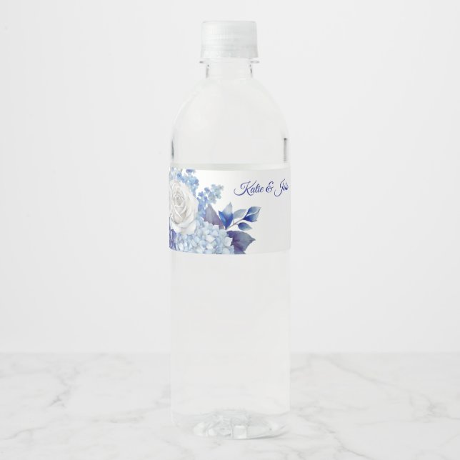 Aquarellblaue Blume Bouquet-Wedding- (Vorderseite)