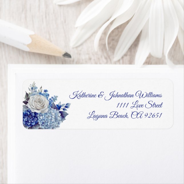 Aquarellblaue Blume Bouquet-Wedding- (Insitu)