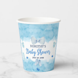 Aquarellblaue Cloud Pastellpinsel Baby Boy Dusche Pappbecher