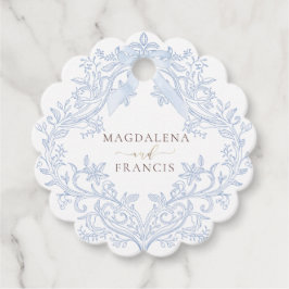 Aquarellblaue Wappenehe Geschenkanhänger