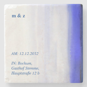 Aquarellblaue Wellen Steinuntersetzer