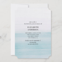 Aquarellblauer Junggeselinnen-Abschied. nautisch Einladung