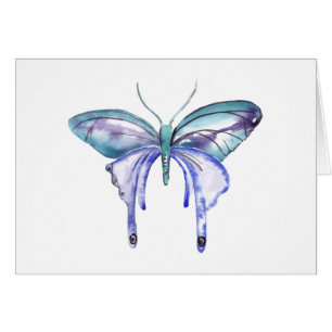 Aquarellblauer lila Schmetterling