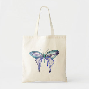 Aquarellblauer lila Schmetterling Tragetasche