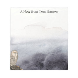 Aquarellblauer Wolken Personalisiert Notizblock