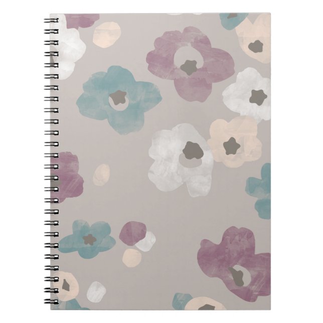 Aquarellbloms Journal - Taupe Notizblock (Vorderseite)