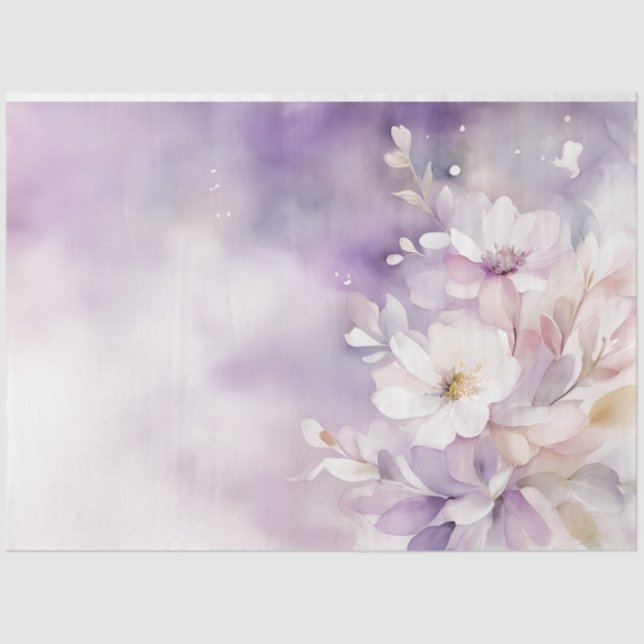 Aquarellblume 18b Decoupage Seidenpapier (Vorderseite)