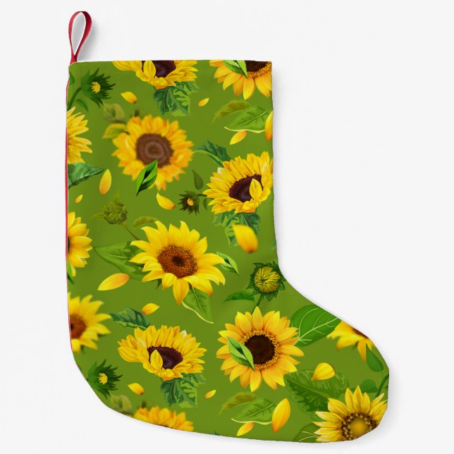 Aquarellblume 4 kleiner weihnachtsstrumpf (Vorderseite)