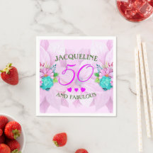 Aquarellblume 50 und fabelhaft