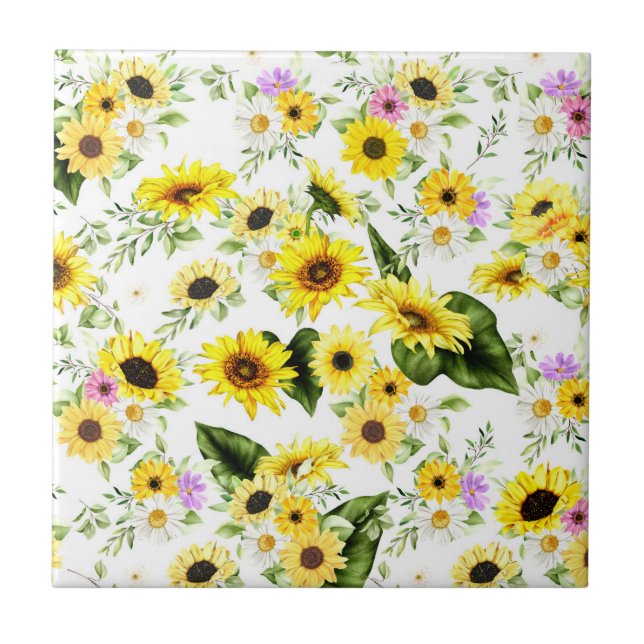 Aquarellblume 7 fliese (Vorderseite)