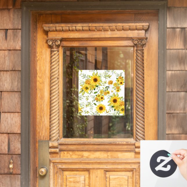 Aquarellblume 8 fensteraufkleber (Haustür)