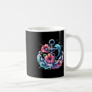 Aquarellblume Anker Dolphin Nautic Sea Anim Kaffeetasse