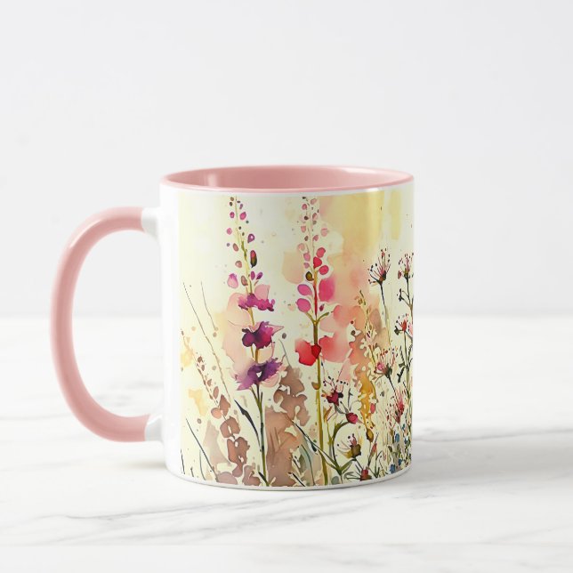 Aquarellblume/Blume Tasse (Links)