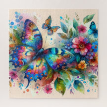 Aquarellblume Blütenblume Blume Blau Rosa