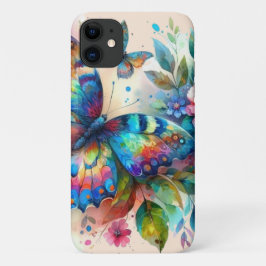 Aquarellblume Blütenblume Blume Blau Rosa Case-Mate iPhone Hülle