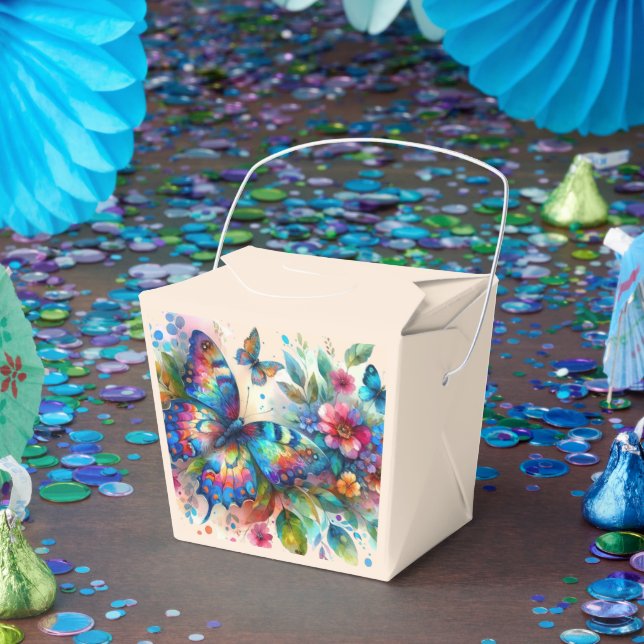Aquarellblume Blütenblume Blume Blau Rosa Geschenkschachtel (Party)