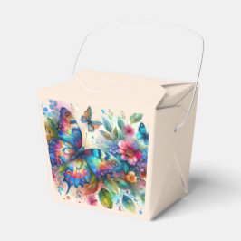 Aquarellblume Blütenblume Blume Blau Rosa Geschenkschachtel