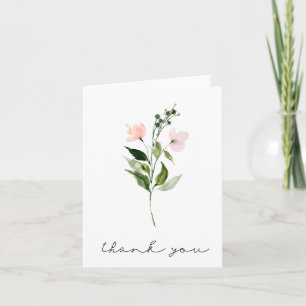 Aquarellblume Bouquet Danke Karte