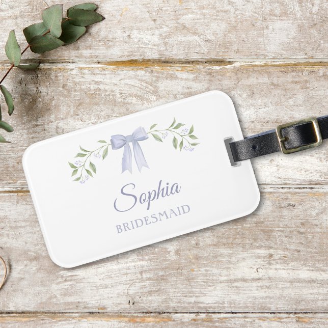 Aquarellblume Bridesmaid Vorschlag Geschenk Gepäckanhänger (Elegant custom bridesmaid luggage tag with floral design. Perfect for a unique proposal gift!)