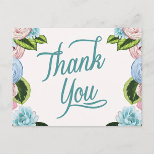 Aquarellblume Danke Postkarten