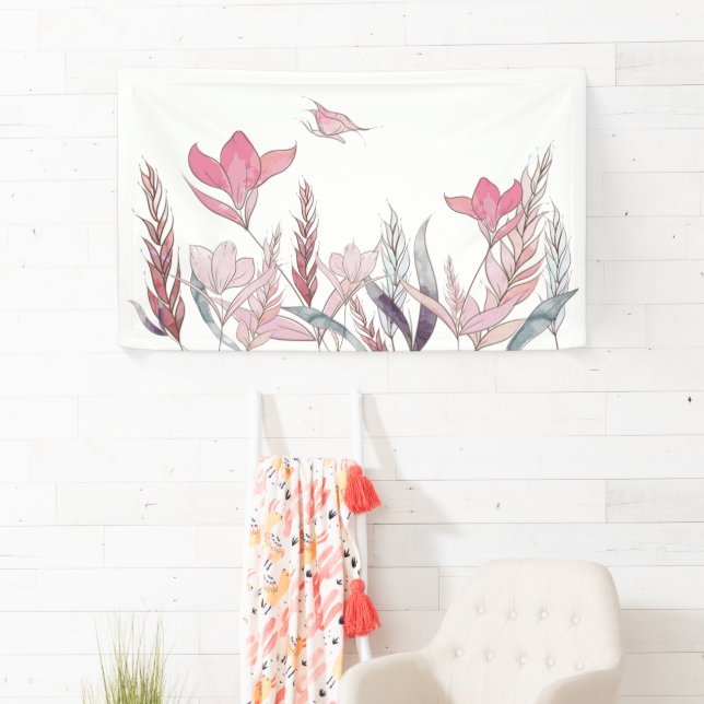Aquarellblume - Elegante Dekoration für Veranstalt Banner (Insitu)