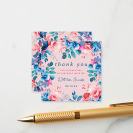 Aquarellblume Geburtstag Danke, Blush einfügen Begleitkarte