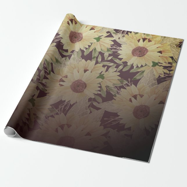 Aquarellblume Geschenkpapier (Ungerollt)