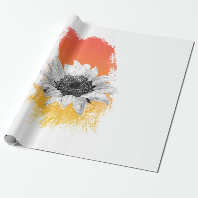 Aquarellblume Geschenkpapier (Ungerollt)