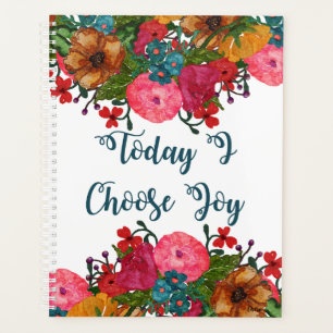 Aquarellblume Inspirierend Joy auswählen Planer