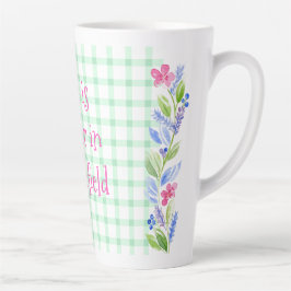 Aquarellblume Karo Leben ist besser Ihre Stadt Milchtasse