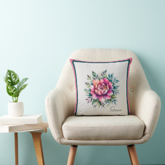 Aquarellblume Kissen