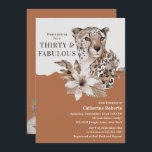 Aquarellblume Leopard 30. Geburtstag Einladung<br><div class="desc">Aquarellblume Leopard 30. Geburtstag Einladungen mit einem eleganten Leopard in Aquarellfarben Blume auf weißem und braunem Hintergrund mit Ihren 30. Geburtstag Einladung Informationen unten. Personalisieren Sie den Text in den Textfeldern,  indem Sie ihn bearbeiten. Für Sie entworfen von Evco Studio www.zazzle.com/store/evcostudio</div>