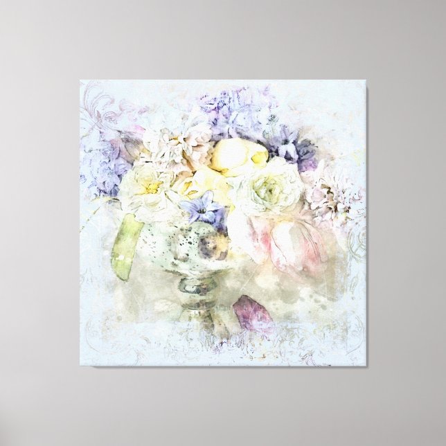 *~ Aquarellblume Magische Hübsche Blume AP10 Leinwanddruck (Vorderseite)