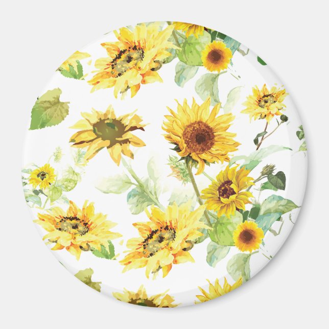 Aquarellblume Magnet (Vorne)