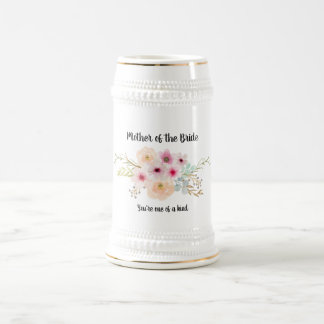 Aquarellblume MUTTER DES BRIDE-Brautparty Bierglas