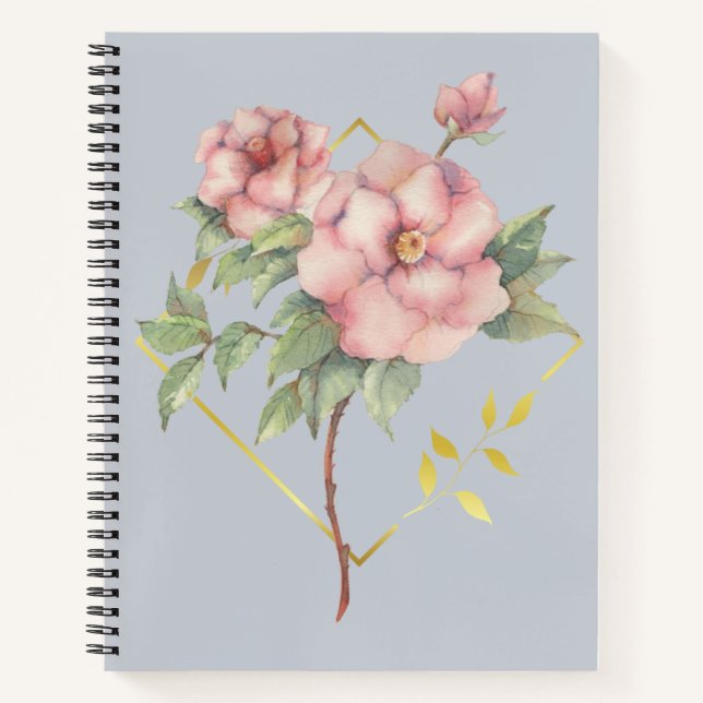 Aquarellblume Notizbuch (Vorderseite)