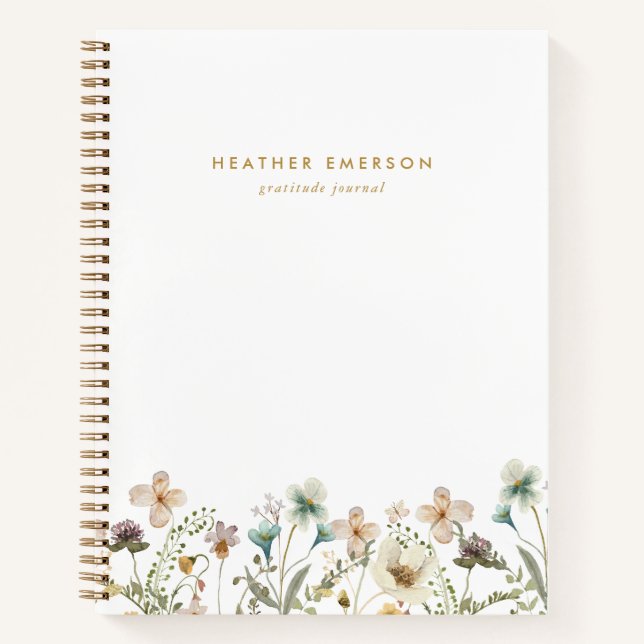 Aquarellblume Notizbuch (Vorderseite)