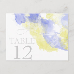 Aquarellblume Periwinkle Lemonade Tischwagen Postkarte
