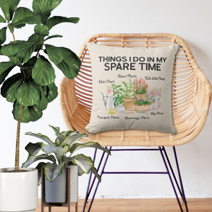 Aquarellblume Pflanze Funny Quote Garden Kissen