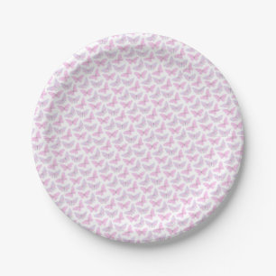 Aquarellblume Pink Lila Babydusche Pappteller