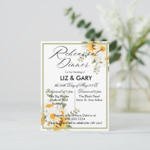 Aquarellblume Probe Abendessen Postkarte