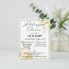 Aquarellblume Probe Abendessen Postkarte