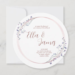 Aquarellblume Rose Goldene Hochzeit Einladung